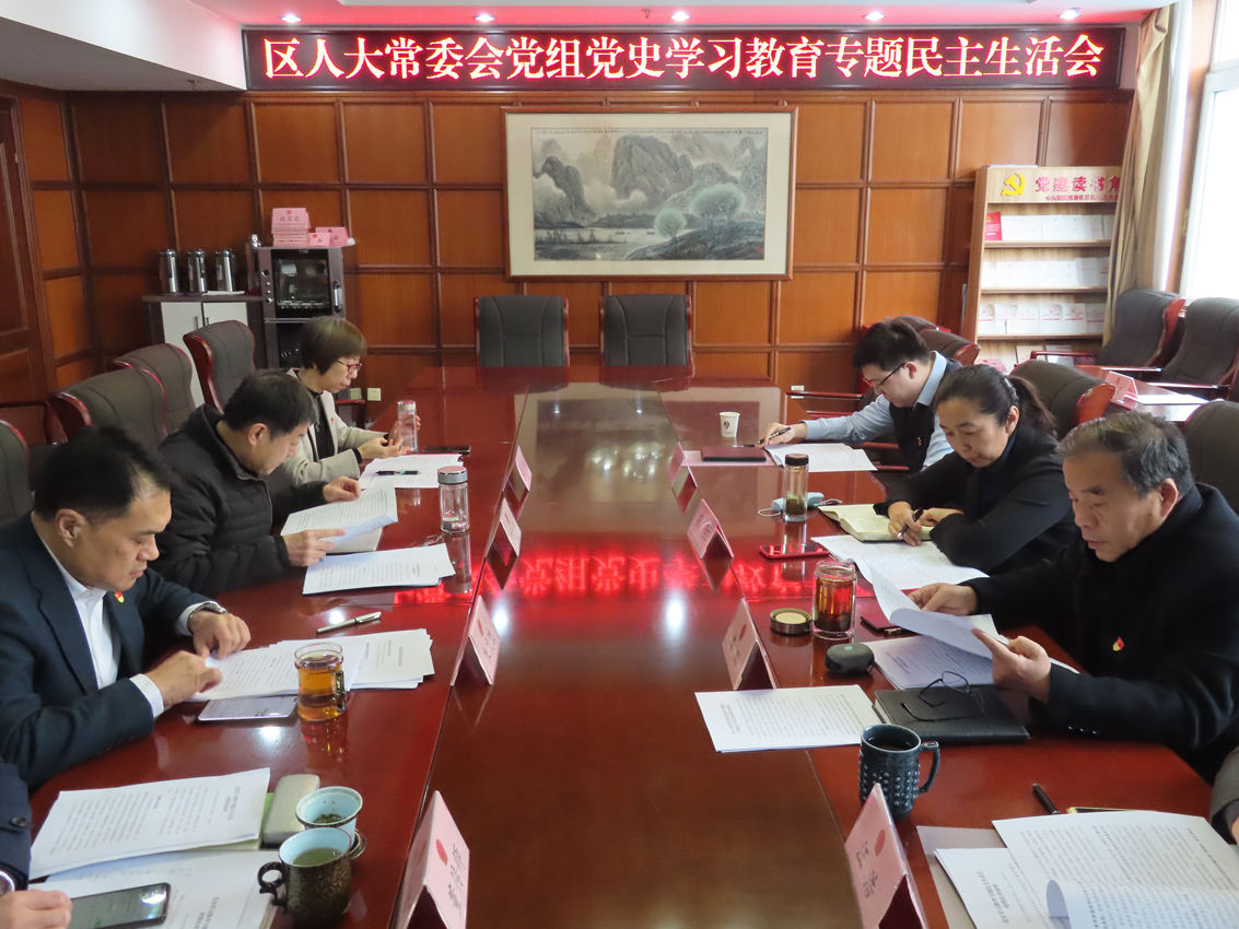 区人大常委会党组召开党史学习教育专题民主生活会