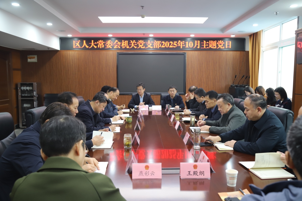 区人大常委会机关党支部开展10月份主题党日活动